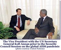 The Vice President with UN Secretary General Kofi Annan