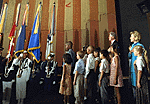 The Clintons during the `Pledge of Allegiance'
