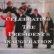 [PHOTO: 
Clintons & Gores waving to the crowd during the '92 Inauguration]