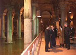 The First Family tours the Palace Cistern, a huge underground storage tank built in the 6th Century.