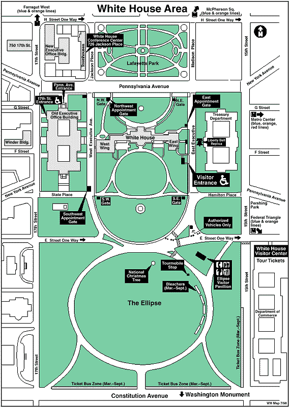 White House Area Map