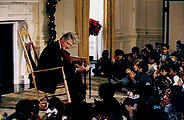 Clinton reading to children