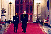 Photo of Bill Clinton in the Cross Hall