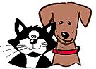 Cartoon image of Socks and Buddy